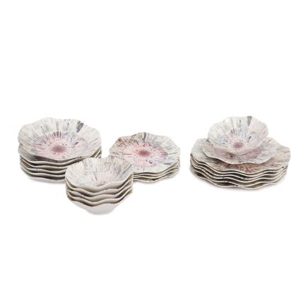 Spisesæt 24 dele flerfarvet/porcelæn