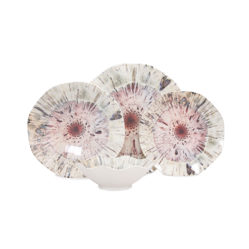 Spisesæt 24 dele flerfarvet/porcelæn