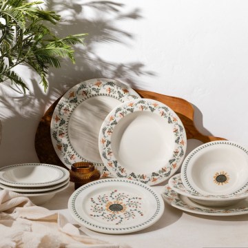 Spisesæt 24 dele flerfarvet/porcelæn