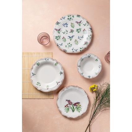 Spisesæt 24 dele flerfarvet/porcelæn