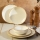 Spisesæt 24 dele hvid/beige/porcelæn