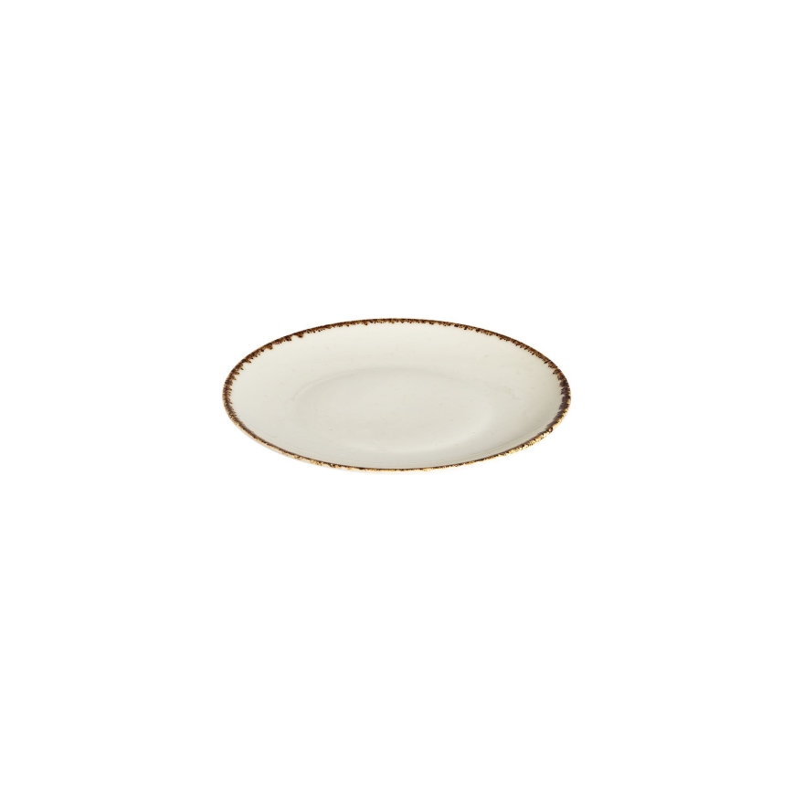 Spisesæt 24 dele hvid/beige/porcelæn