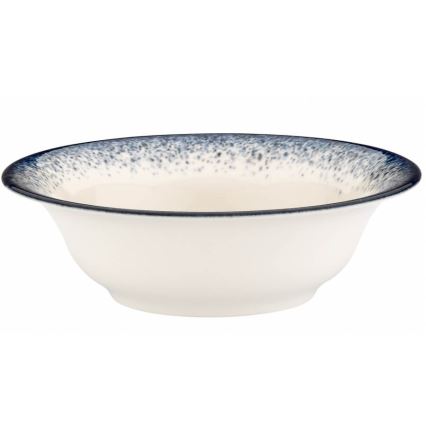 Spisesæt 24 dele hvid/blå/porcelæn