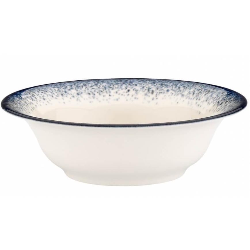 Spisesæt 24 dele hvid/blå/porcelæn
