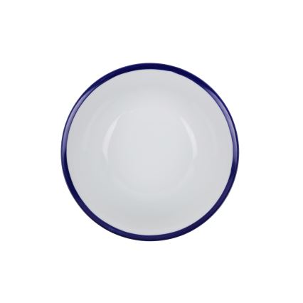 Spisesæt 24 dele hvid/blå/porcelæn