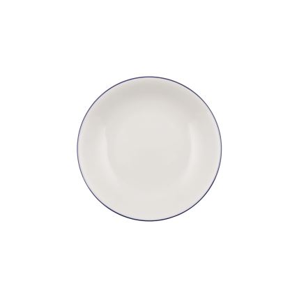 Spisesæt 24 dele hvid/blå/porcelæn