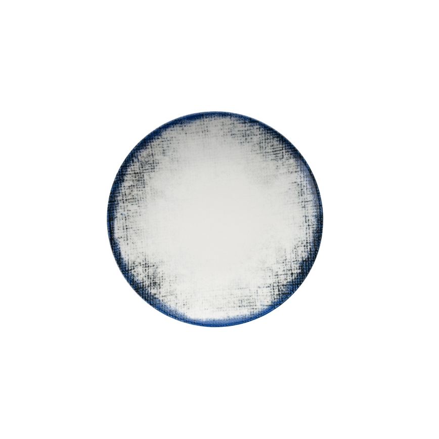 Spisesæt 24 dele hvid/blå/porcelæn