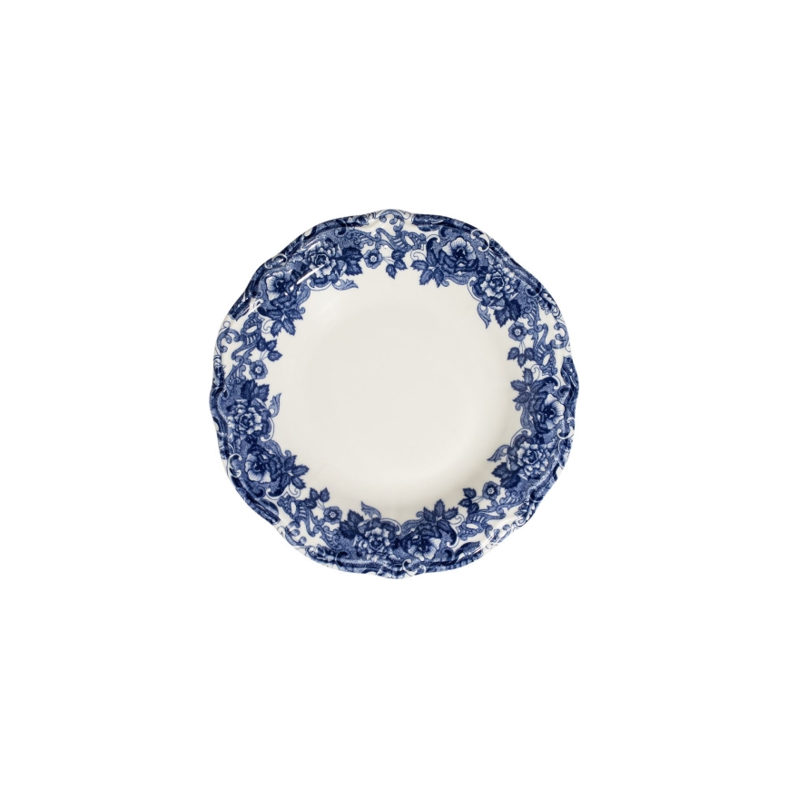 Spisesæt 24 dele hvid/blå/porcelæn