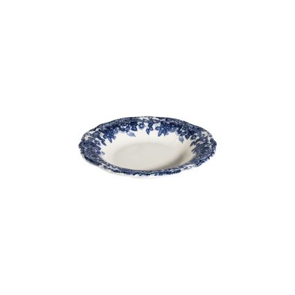 Spisesæt 24 dele hvid/blå/porcelæn