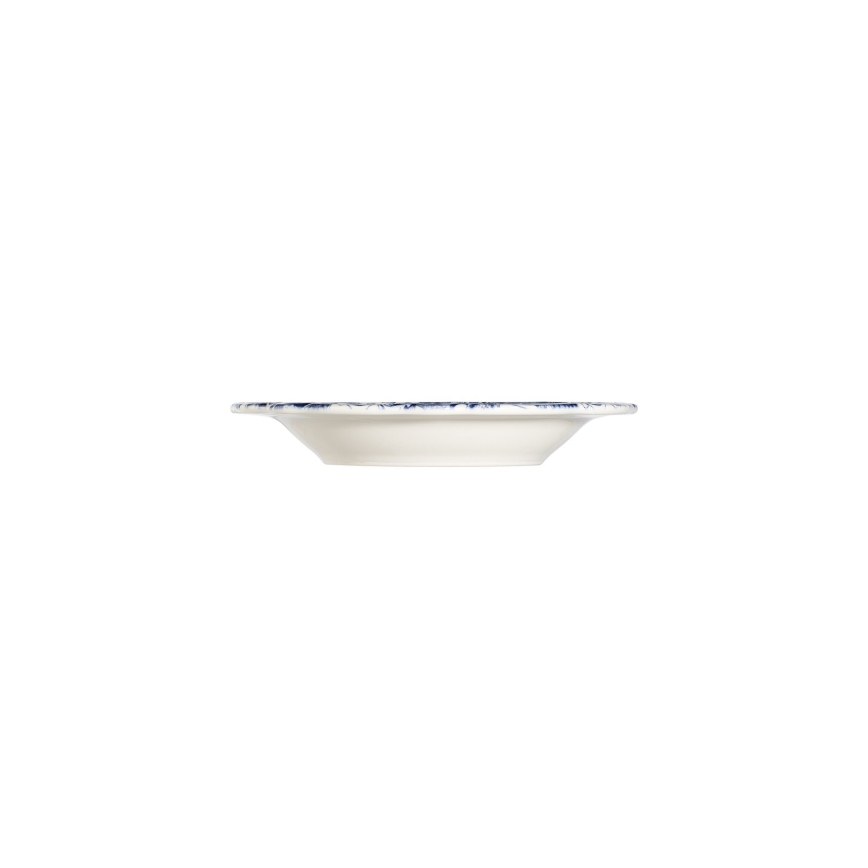 Spisesæt 24 dele hvid/blå/porcelæn
