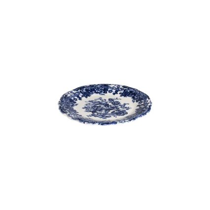 Spisesæt 24 dele hvid/blå/porcelæn