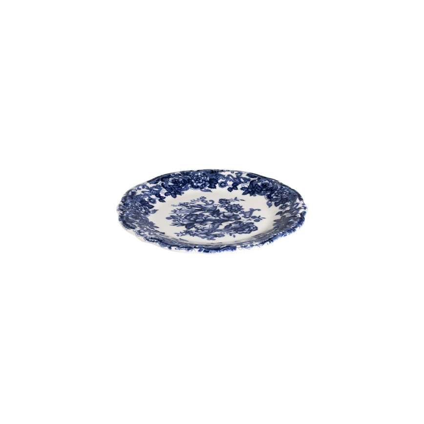 Spisesæt 24 dele hvid/blå/porcelæn
