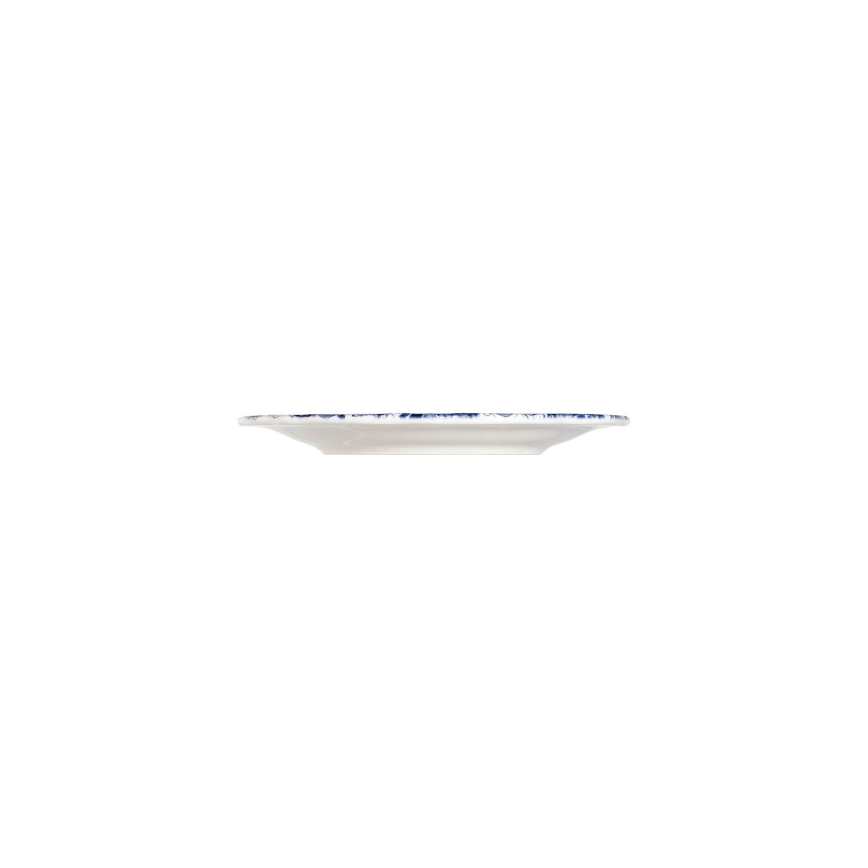 Spisesæt 24 dele hvid/blå/porcelæn