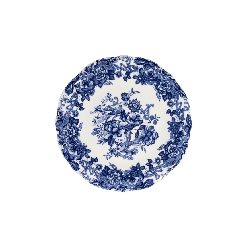 Spisesæt 24 dele hvid/blå/porcelæn