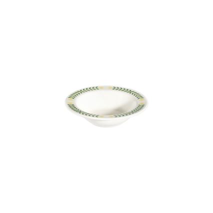 Spisesæt 24 dele hvid/grøn/gul/porcelæn