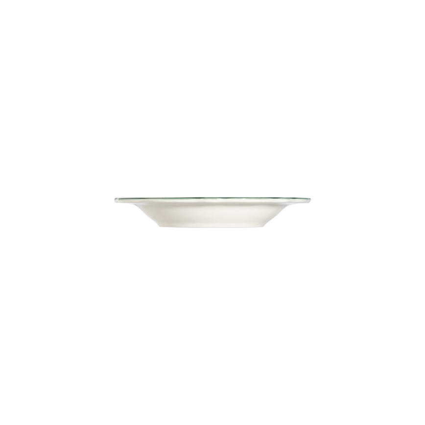 Spisesæt 24 dele hvid/grøn/porcelæn