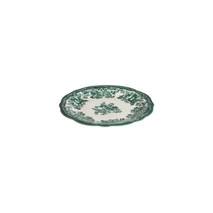 Spisesæt 24 dele hvid/grøn/porcelæn
