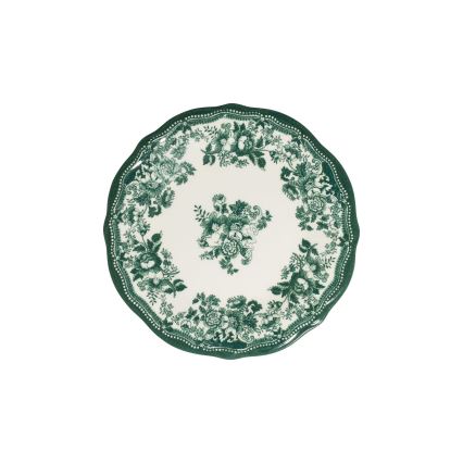 Spisesæt 24 dele hvid/grøn/porcelæn