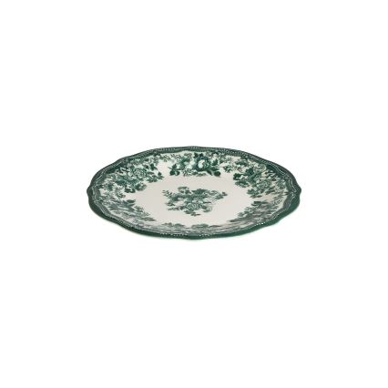 Spisesæt 24 dele hvid/grøn/porcelæn