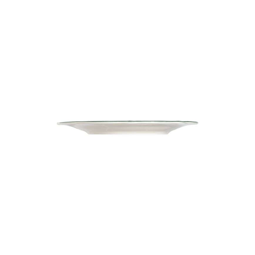 Spisesæt 24 dele hvid/grøn/porcelæn
