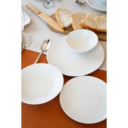 Spisesæt 24 dele hvid/porcelæn