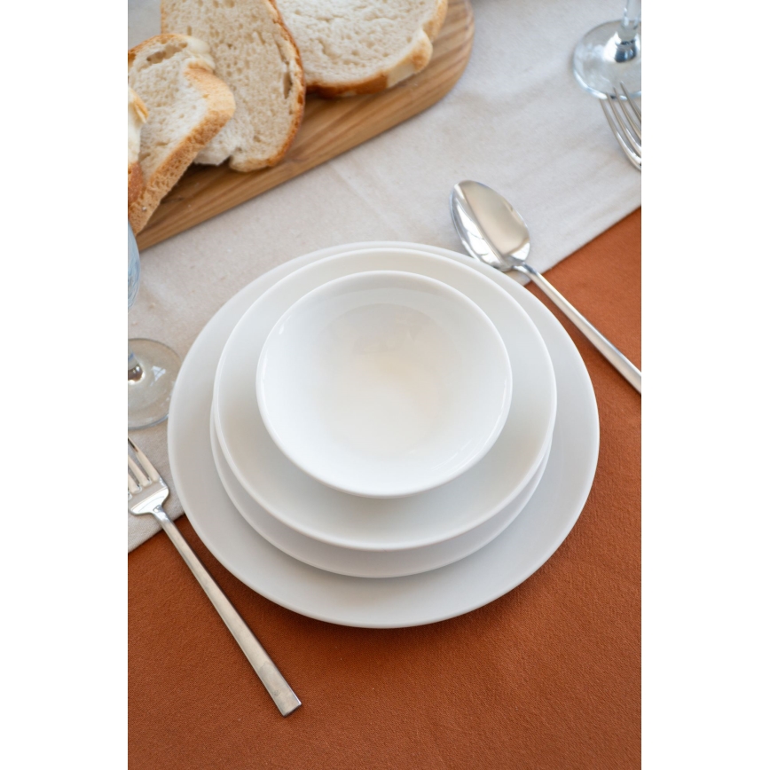 Spisesæt 24 dele hvid/porcelæn