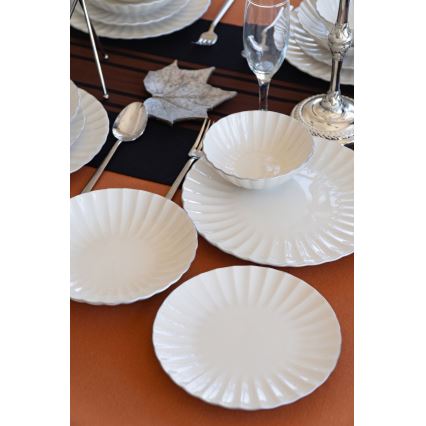 Spisesæt 24 dele hvid/porcelæn