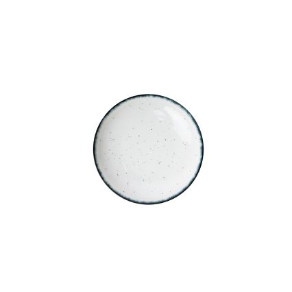 Spisesæt, 24 dele, hvid/sort, i porcelæn