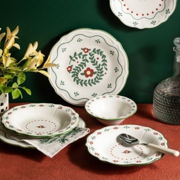 Spisesæt 24 dele multifarvet/porcelæn