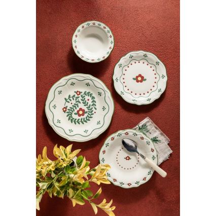 Spisesæt 24 dele multifarvet/porcelæn