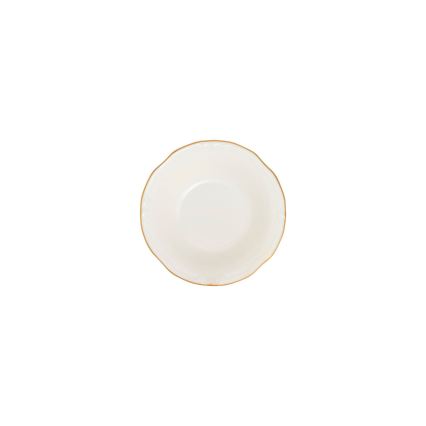 Spisesæt, 24 dele — hvidt porcelæn med gulddetaljer