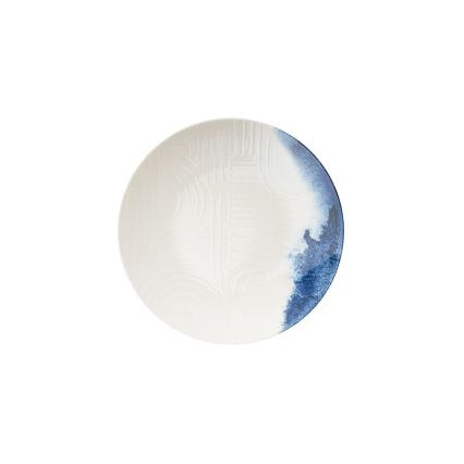 Spisesæt 24 stk. creme/blå/porcelæn