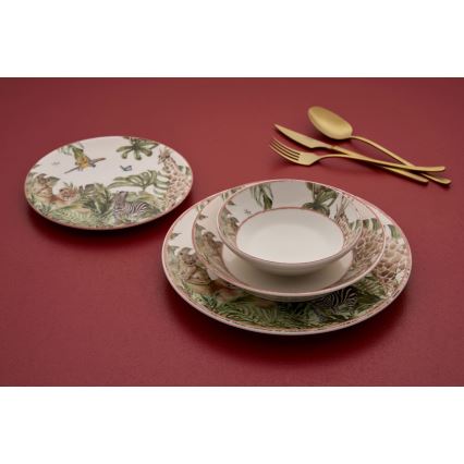 Spisesæt 24 stk. flerfarvet/keramik