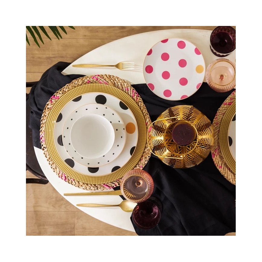 Spisesæt 24 stk flerfarvet/porcelæn