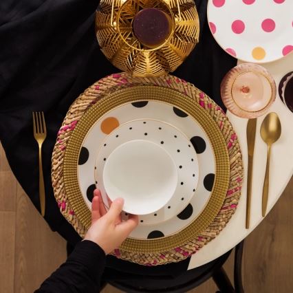 Spisesæt 24 stk flerfarvet/porcelæn