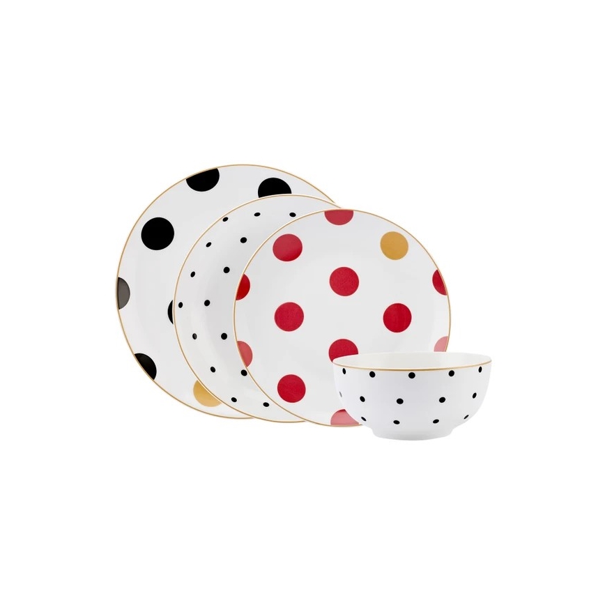 Spisesæt 24 stk flerfarvet/porcelæn