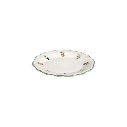 Spisesæt 24 stk. hvid/grøn/porcelæn