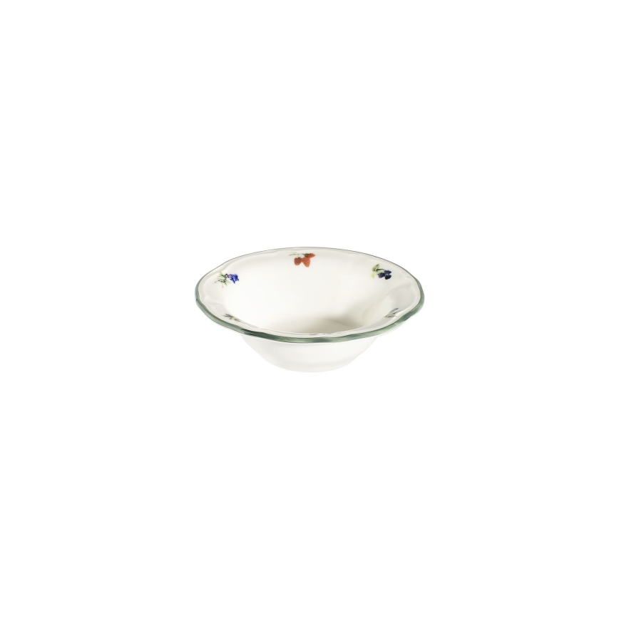 Spisesæt 24 stk. hvid/grøn/porcelæn