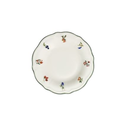 Spisesæt 24 stk. hvid/grøn/porcelæn