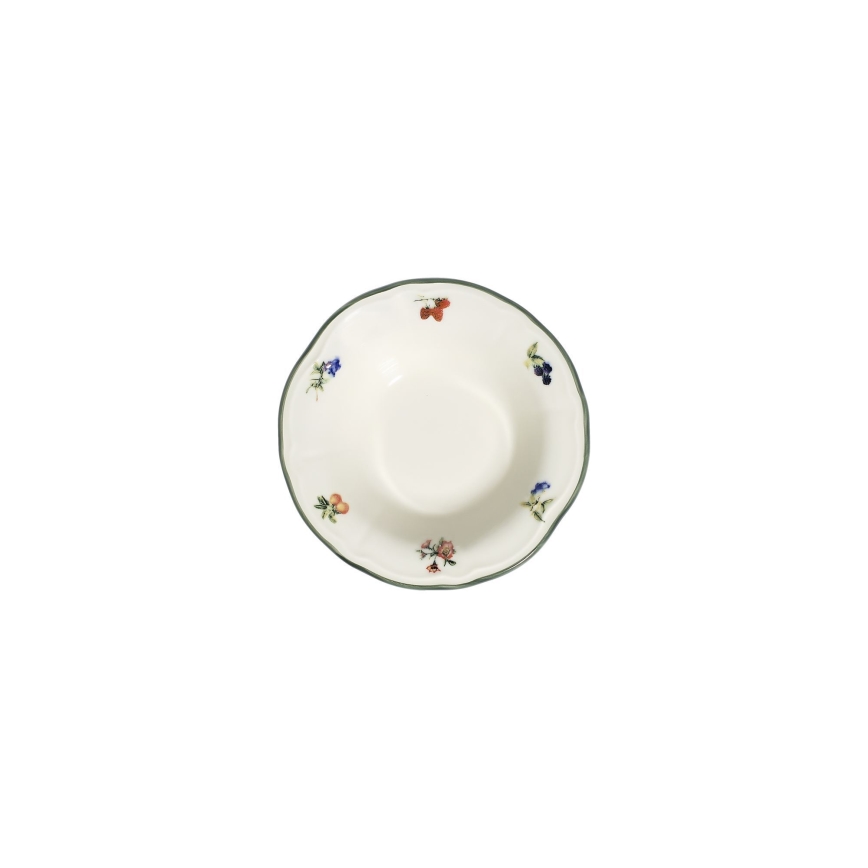 Spisesæt 24 stk. hvid/grøn/porcelæn