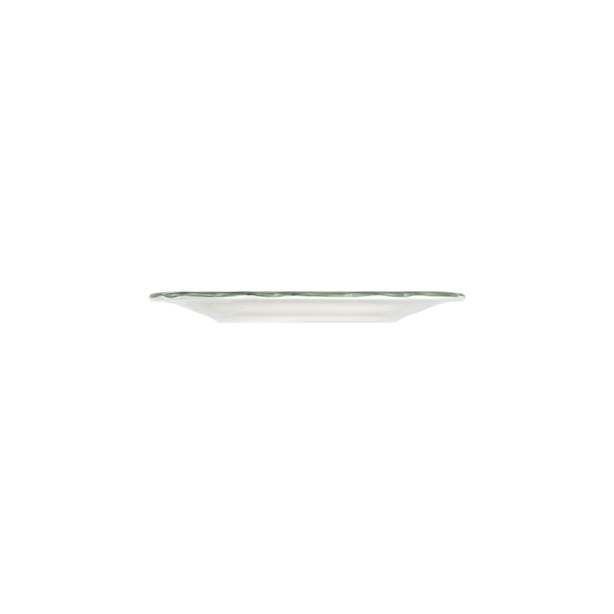 Spisesæt 24 stk. hvid/grøn/porcelæn