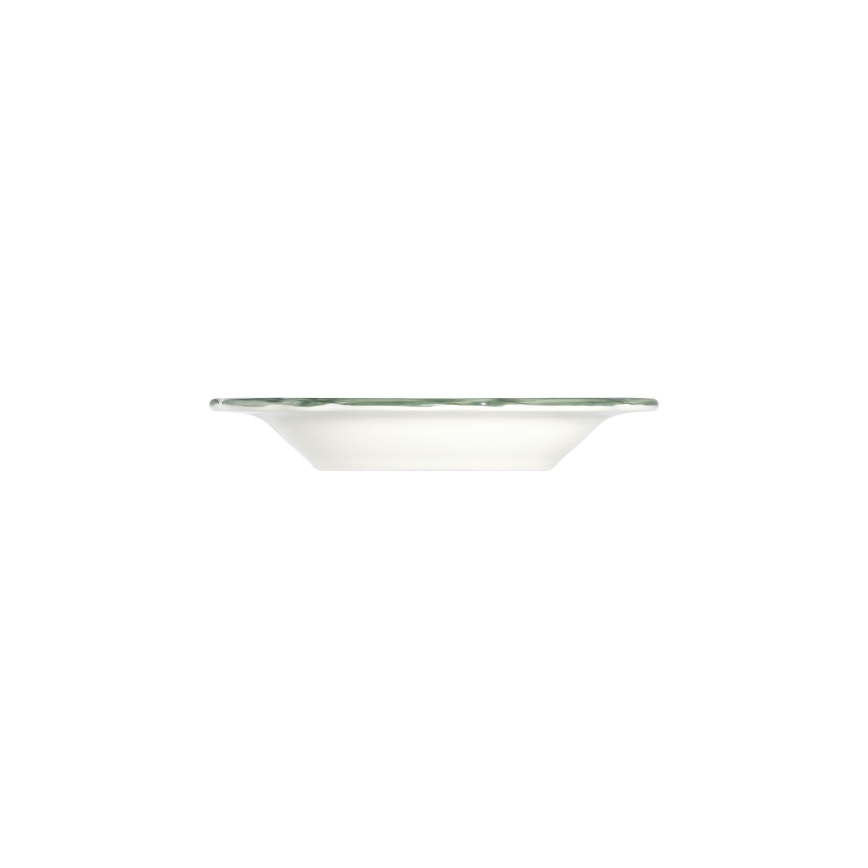 Spisesæt 24 stk. hvid/grøn/porcelæn