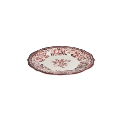 Spisesæt 24 stk hvid/lyserød/porcelæn