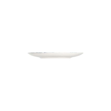 Spisesæt, 24 stk., hvid/rød/blå, porcelæn