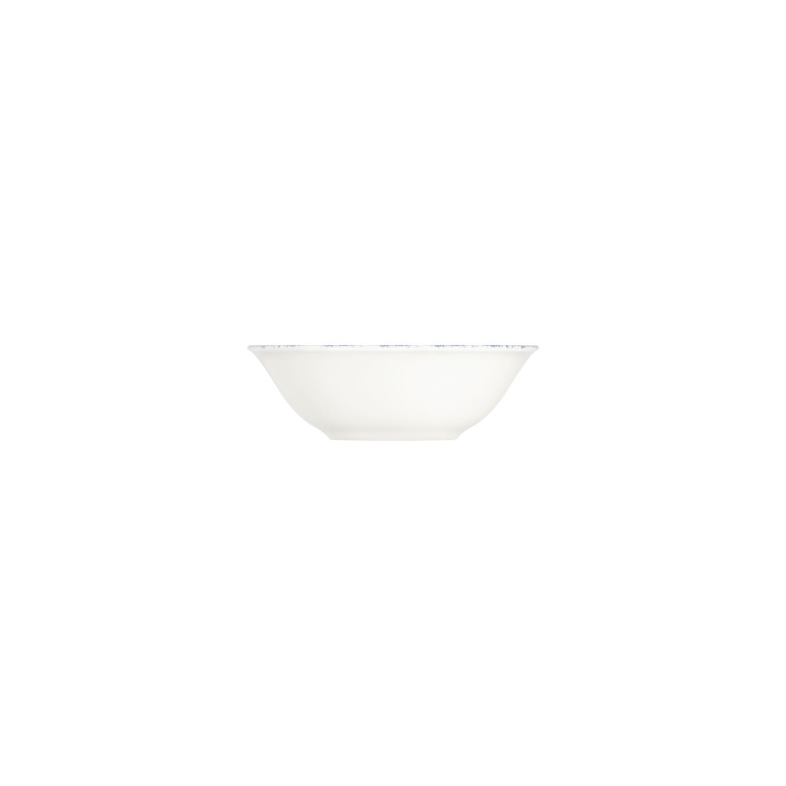 Spisesæt, 24 stk., hvid/rød/blå, porcelæn