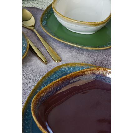 Spisesæt 24 stk. multifarvet/stentøj