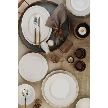 Spisesæt 26 dele, hvidt porcelæn