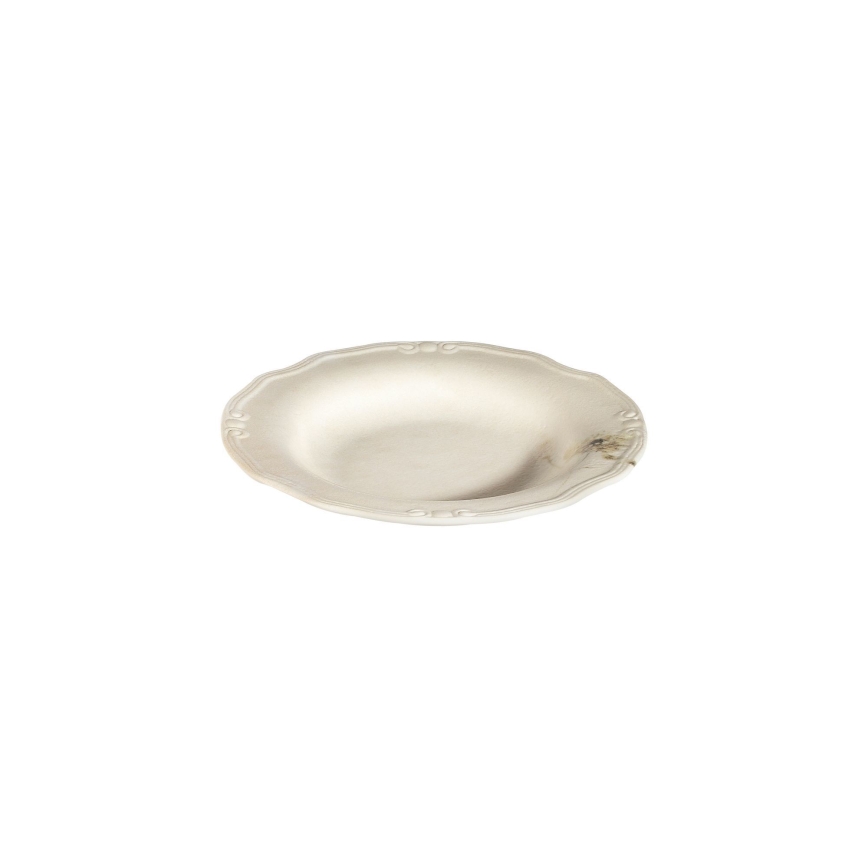Spisesæt, 27 dele, cremefarvet porcelæn