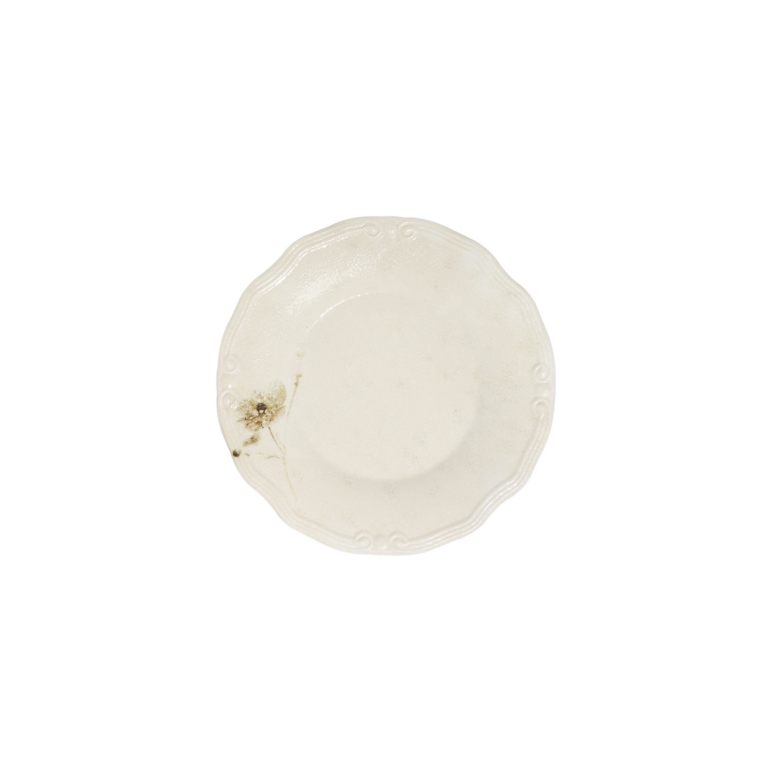Spisesæt, 27 dele, cremefarvet porcelæn