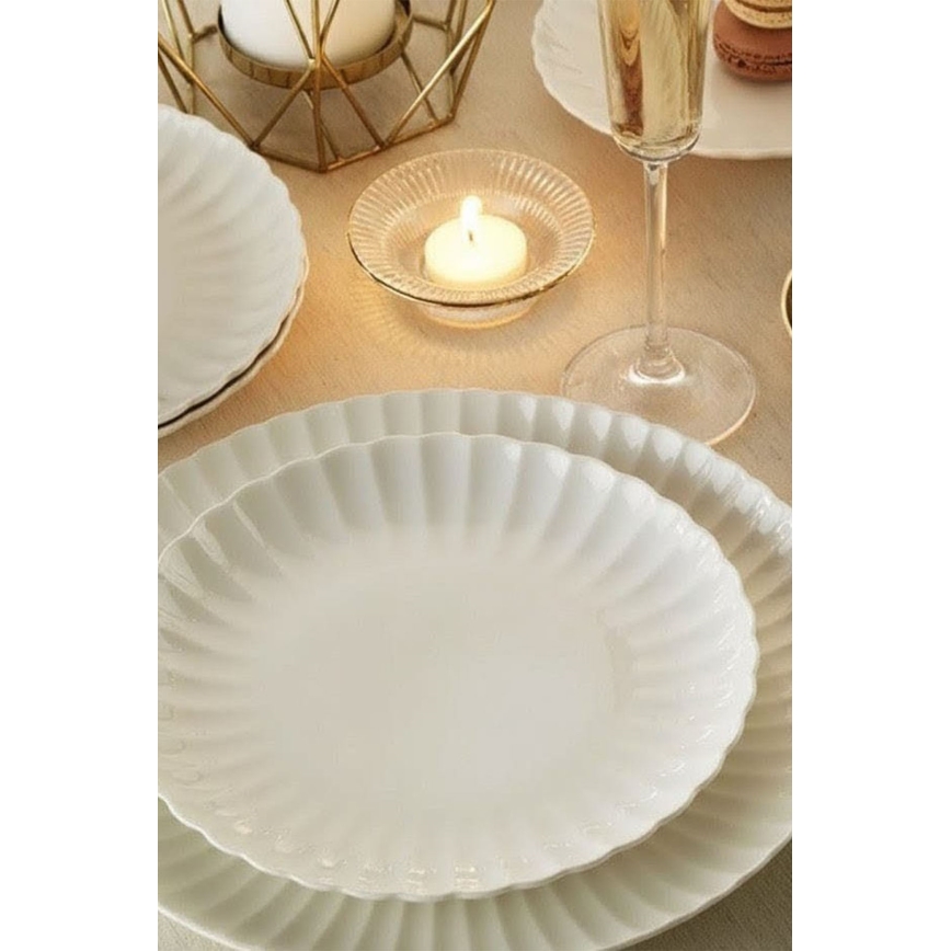 Spisesæt 52 dele hvid/porcelæn